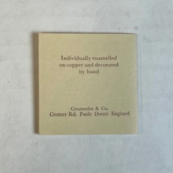 Crummles & Co Enamel Pill Box I Love You Rose Trinket Box Made in England